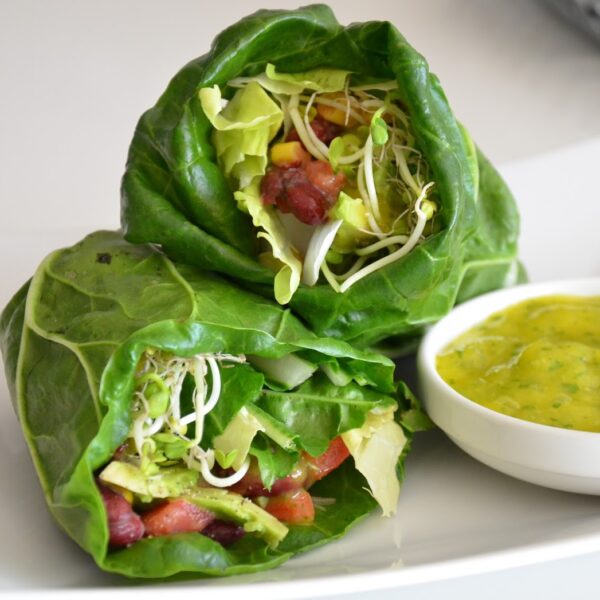 mexican kale wraps with a tangy mango puree 2 4