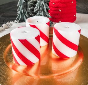 DIY Candy Cane Candles